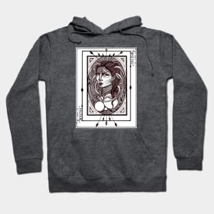 Black and White Woman Hoodie